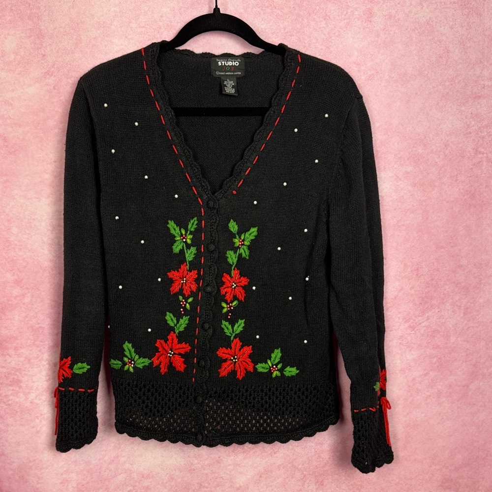 276. Designers Originals Studio Joy embroidered cardigan L